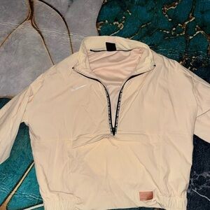Nike Cream/Pale Pink Dri-FIT Athletic Pullover